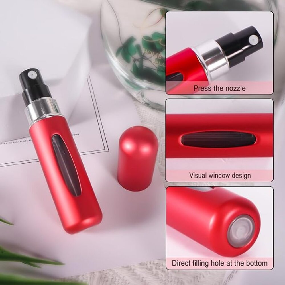 Portable Mini Refillable Perfume Atomizer Bottles – 5ml Travel Set (5 Colors) - Picture 4 of 10